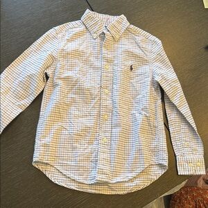 Ralph Lauren Blue & White Check Button-Down Shirt